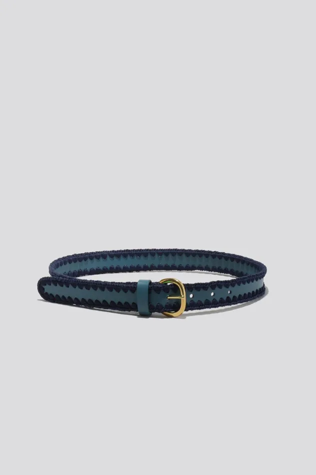 Rachel Comey Belts Women Thin Crochet Estate Belt Azure