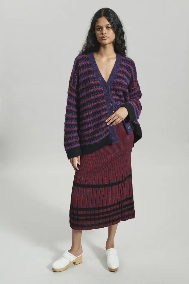 Rachel Comey Knits Women Marca Skirt Navy Multi