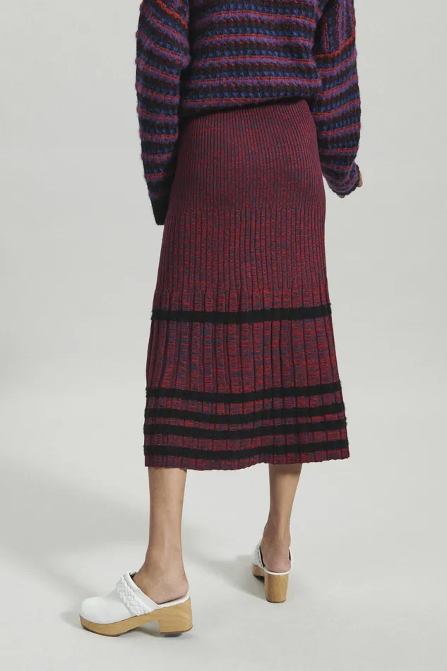 Rachel Comey Knits Women Marca Skirt Navy Multi