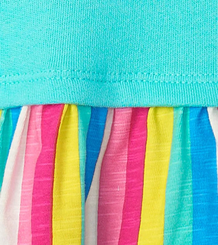 Radiant Rainbow Layered Knit Dress Hatley