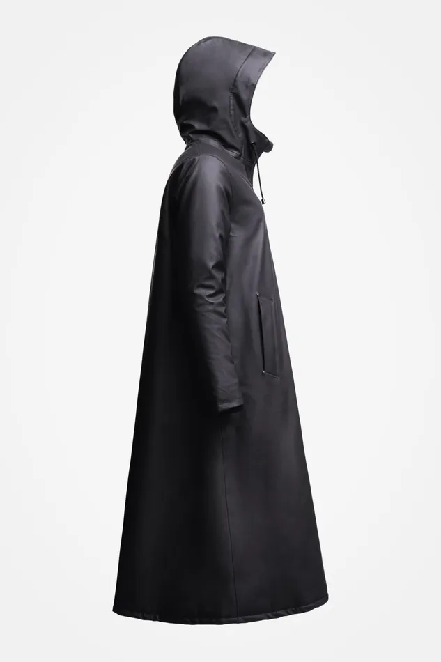 Raincoats Women Stutterheim Mosebacke Long Winter Jacket Black