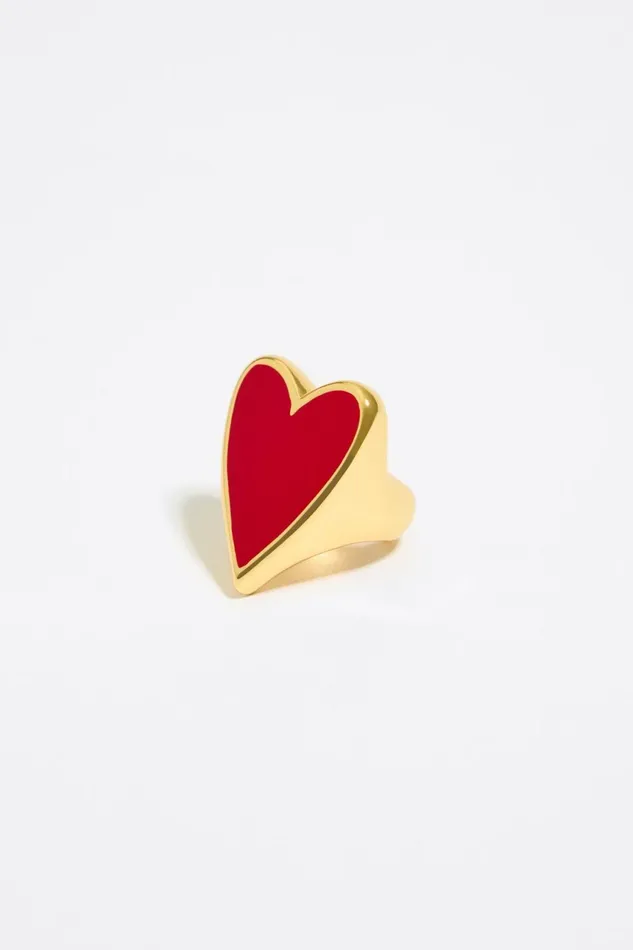 Red Heart Ring Red Women Bimba Y Lola Jewelry