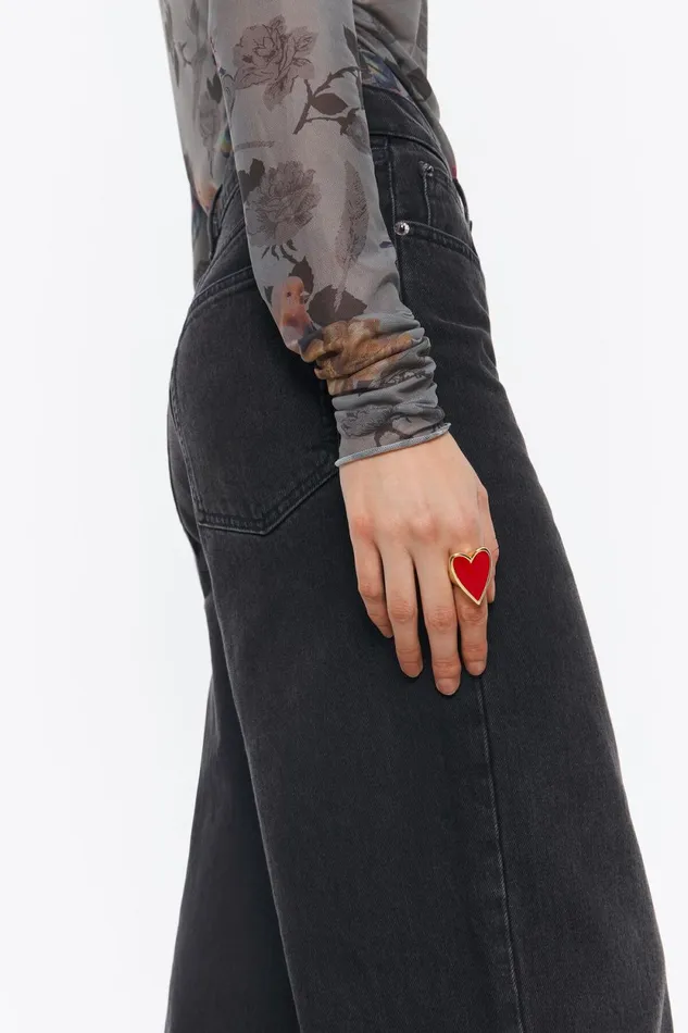 Red Heart Ring Red Women Bimba Y Lola Jewelry Red Heart Ring Red Women Bimba Y Lola Jewelry