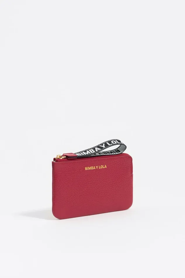 Red Leather Coin Purse Red Women Bimba Y Lola Wallets And Coin Purses