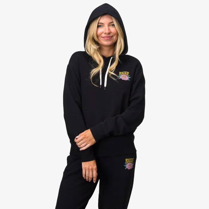 Reef Hoodies Sweaters and Jackets Josie Pullover Hoodie Caviar 8211 Women