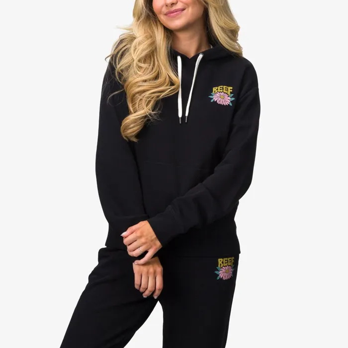 Reef Hoodies Sweaters and Jackets Josie Pullover Hoodie Caviar 8211 Women Reef Hoodies Sweaters and Jackets Josie Pullover Hoodie Caviar 8211 Women