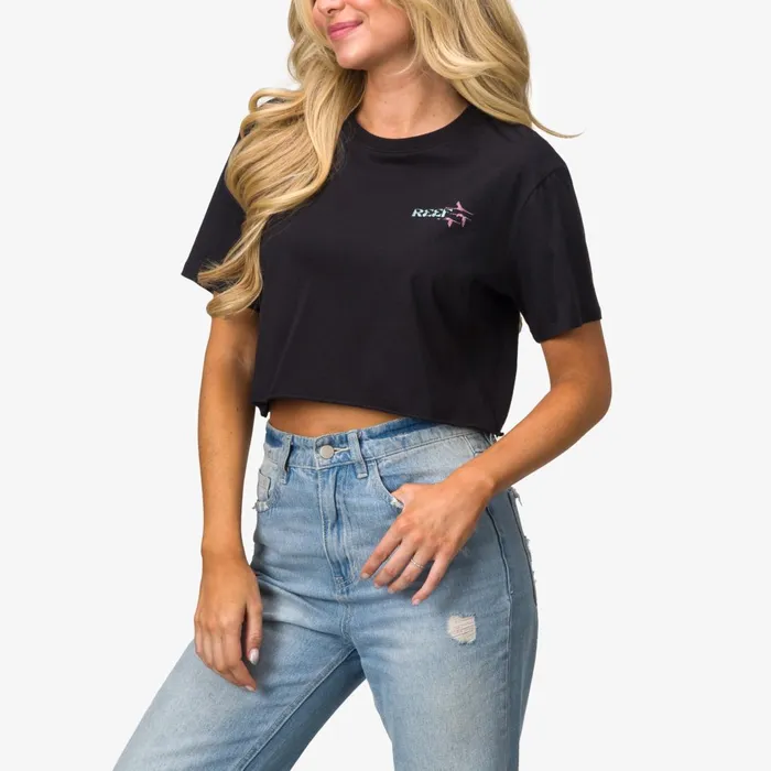 Reef TShirts Tanks and Dresses Flamazing Crop Tee Caviar 8211 Women