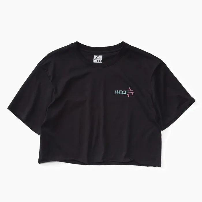 Reef TShirts Tanks and Dresses Flamazing Crop Tee Caviar 8211 Women Reef TShirts Tanks and Dresses Flamazing Crop Tee Caviar 8211 Women