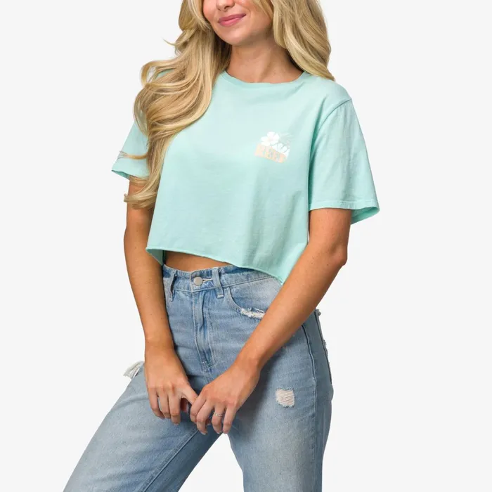 Reef TShirts Tanks and Dresses Koda 18034 Crop Tee Eggshell 8211 Women