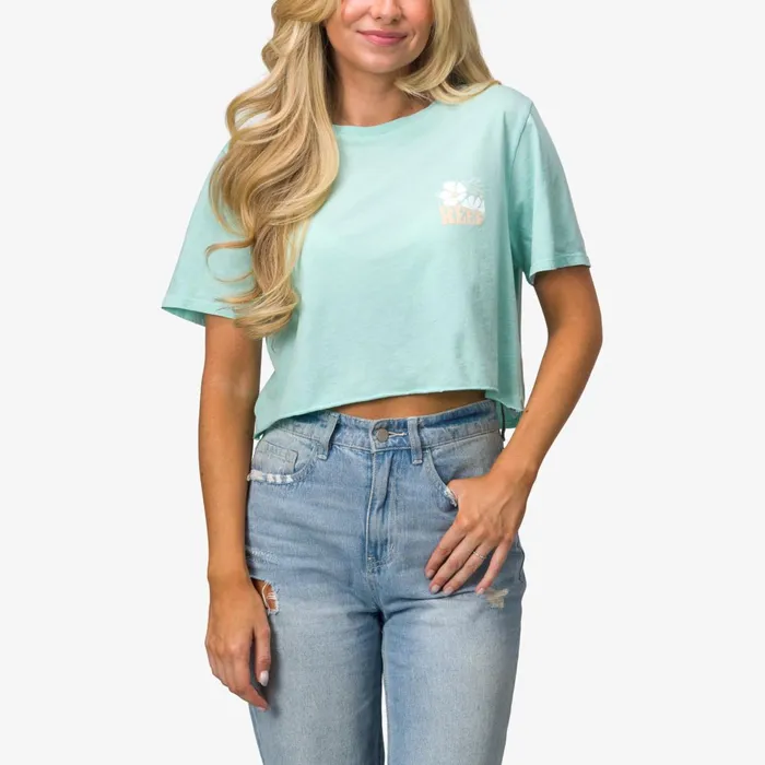 Reef TShirts Tanks and Dresses Koda 18034 Crop Tee Eggshell 8211 Women Reef TShirts Tanks and Dresses Koda 18034 Crop Tee Eggshell 8211 Women