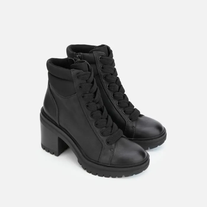Rhode Heeled Combat Boot With Polar Grip Black Women Kenneth Cole Boots Booties
