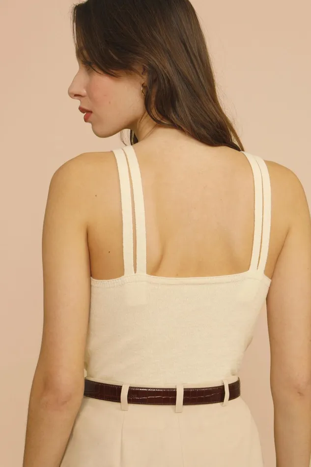 Rouje MILO Knit Ecru Women Tshirts and Tank Tops