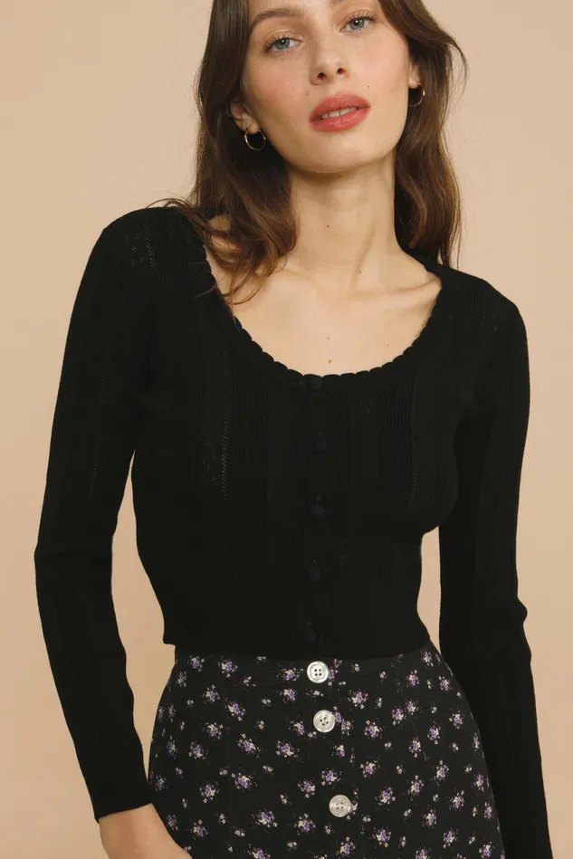 Rouje PAOLA Cardigan Black Women Knits