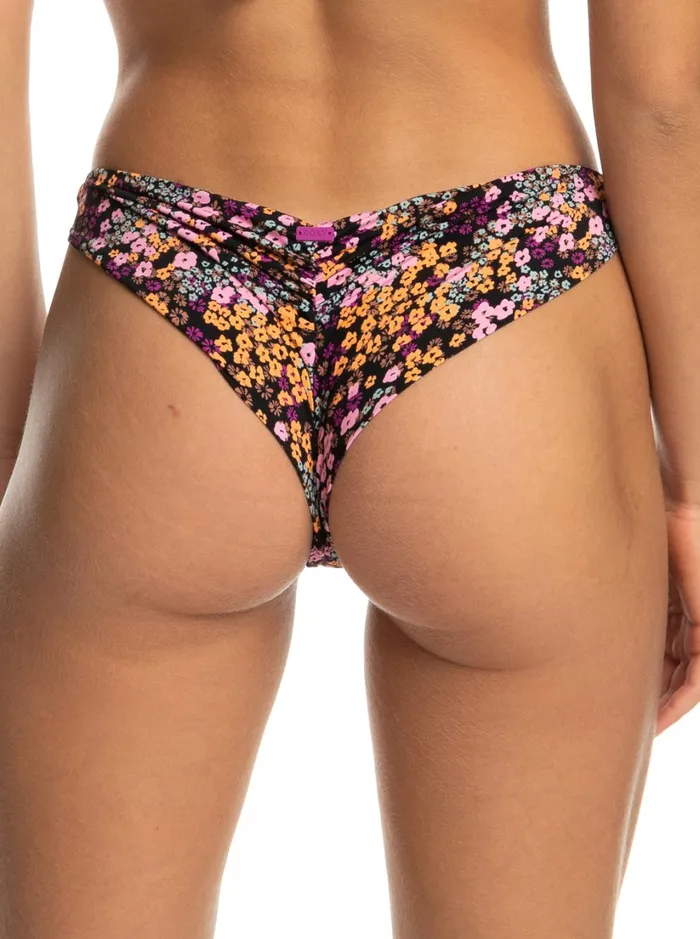 Roxy Bikini Bottoms Printed Beach Classics Cheeky Bikini Bottoms Anthracite Floral Daze 8211 Women