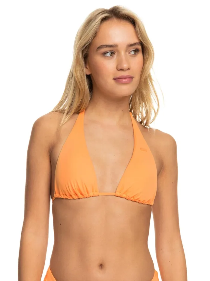 Roxy Bikinis Beach Classics Tiki Triangle Bikini Top Mock Orange 8211 Women