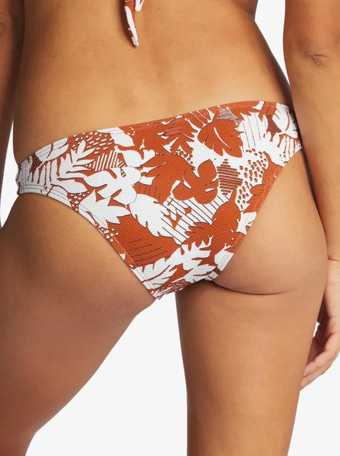 Roxy Bikinis Endless Swell Moderate Bikini Bottoms Baked Clay Retro Floral 8211 Women