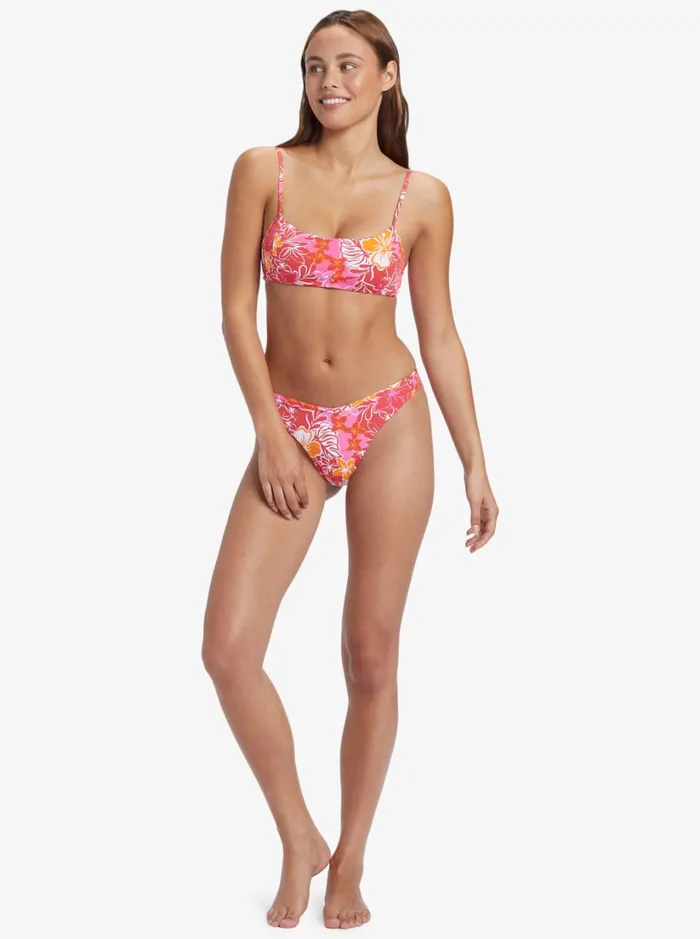 Roxy Bikinis Sea Spray Cheeky Bikini Bottoms Hilo Hibiscus 8211 Small 8211 Women