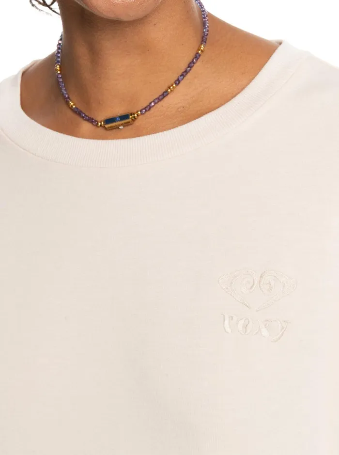 Roxy Fleece and Hoodies Surfing By Moonlight D Cozy Lounge Top Tapioca 8211 Women