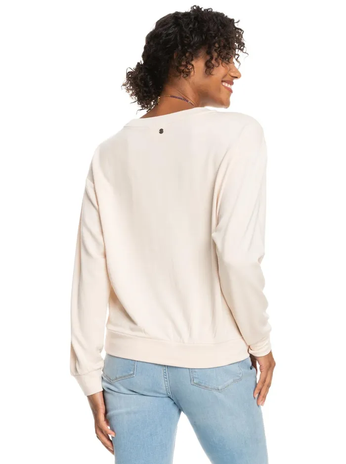 Roxy Fleece and Hoodies Surfing By Moonlight D Cozy Lounge Top Tapioca 8211 Women