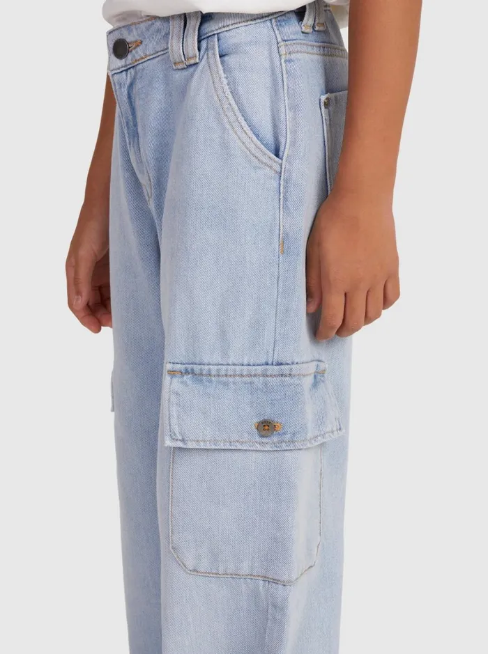 Roxy Jeans and Pants Girl039s 416 Celestial Dancer Cargo Pants Light Blue 8211 Women