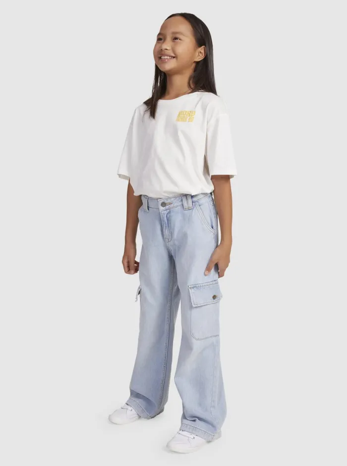 Roxy Jeans and Pants Girl039s 416 Celestial Dancer Cargo Pants Light Blue 8211 Women
