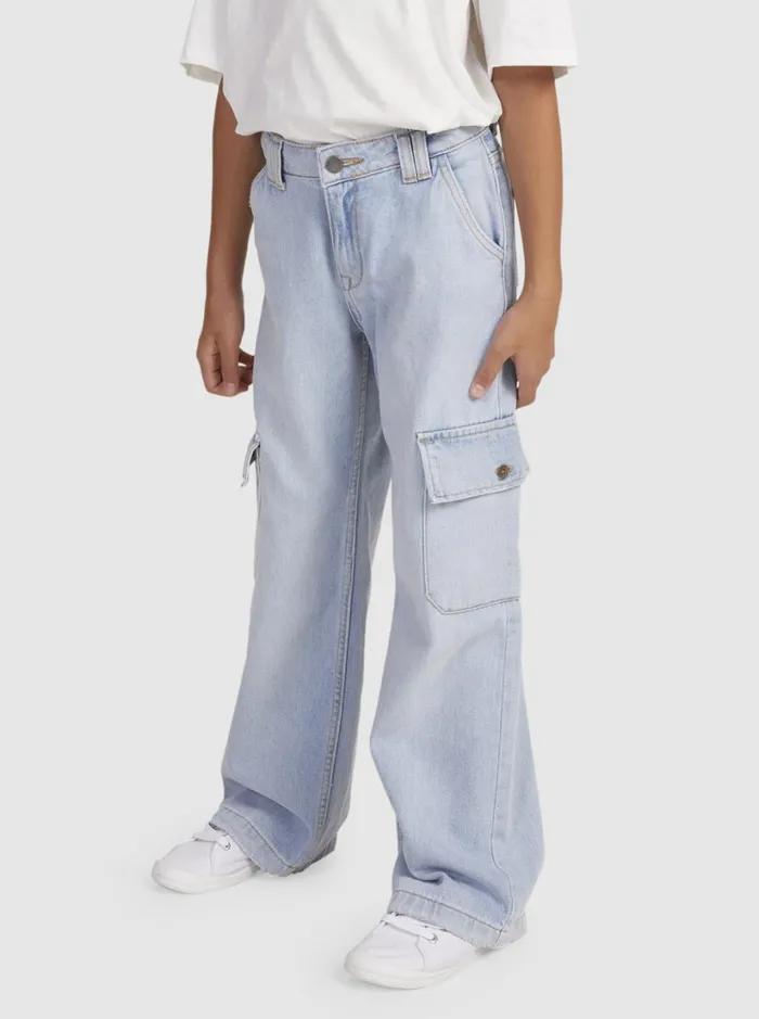 Roxy Jeans and Pants Girl039s 416 Celestial Dancer Cargo Pants Light Blue 8211 Women