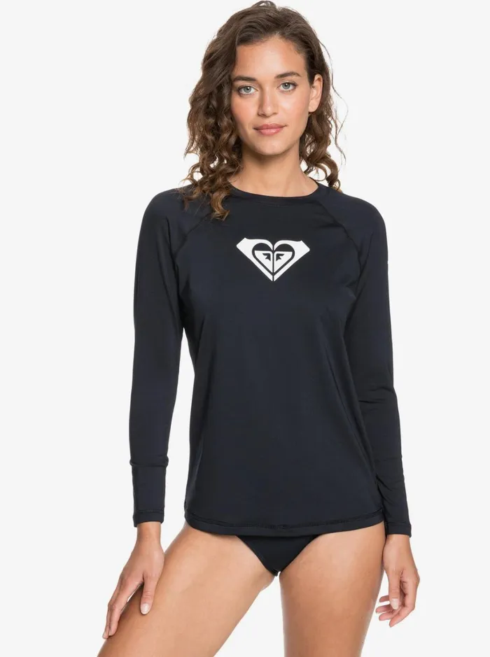 Roxy Rashguards Beach Classics Long Sleeve UPF 50 Rashguard Anthracite 8211 Women