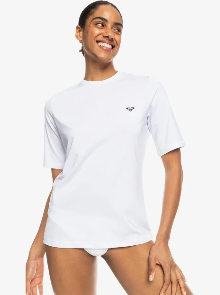 Roxy Rashguards New Enjoy Waves Long Sleeve Rashguard Bright White 8211 Women