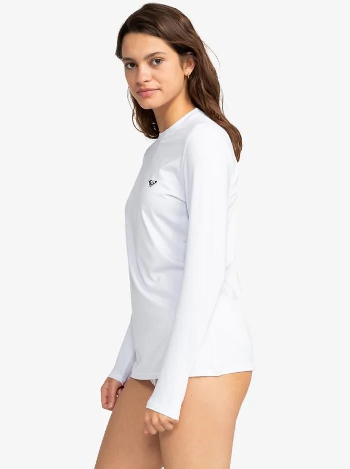 Roxy Rashguards New Enjoy Waves Long Sleeve Rashguard Bright White 8211 Women