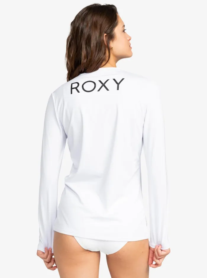 Roxy Rashguards New Enjoy Waves Long Sleeve Rashguard Bright White 8211 Women