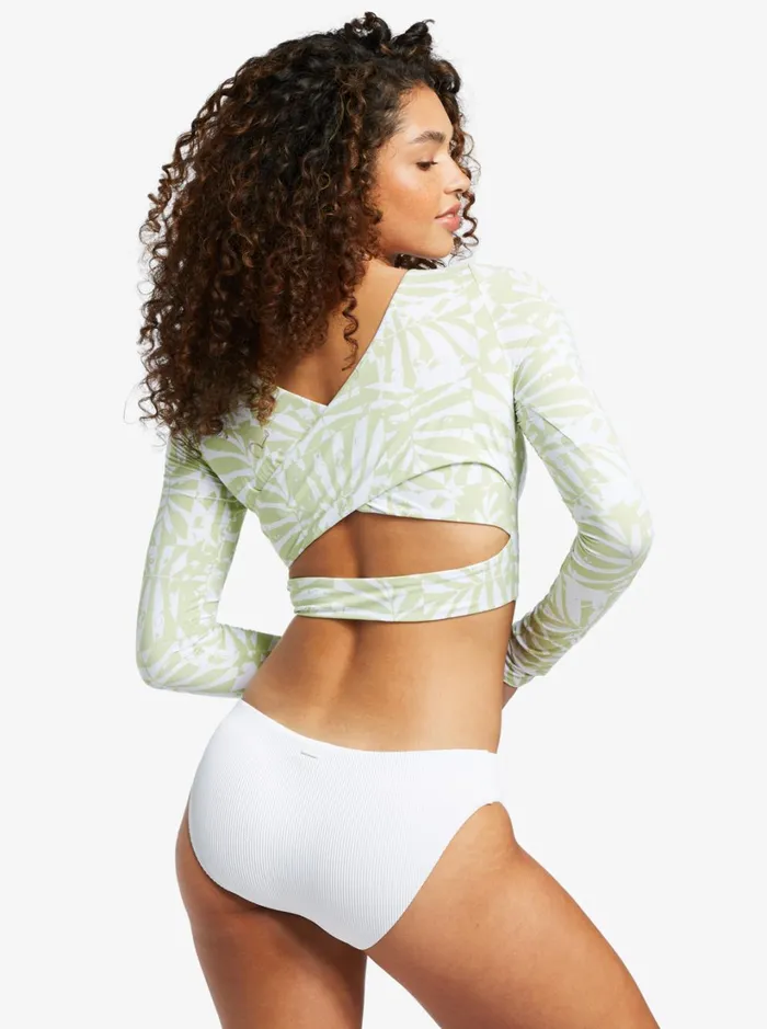 Roxy Rashguards Waves For Days Long Sleeve UPF 50 Rashguard Seacrest Hot Tropics 8211 Women