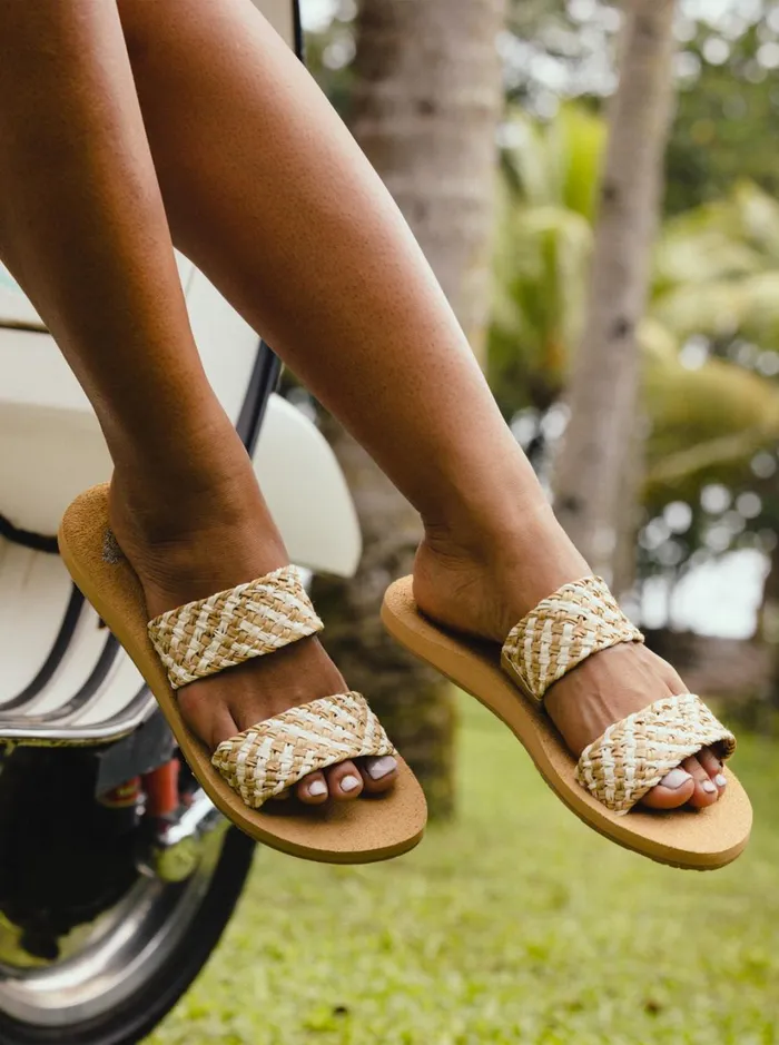 Roxy Sandals Porto Slide Slider Sandals Natural 8211 Women