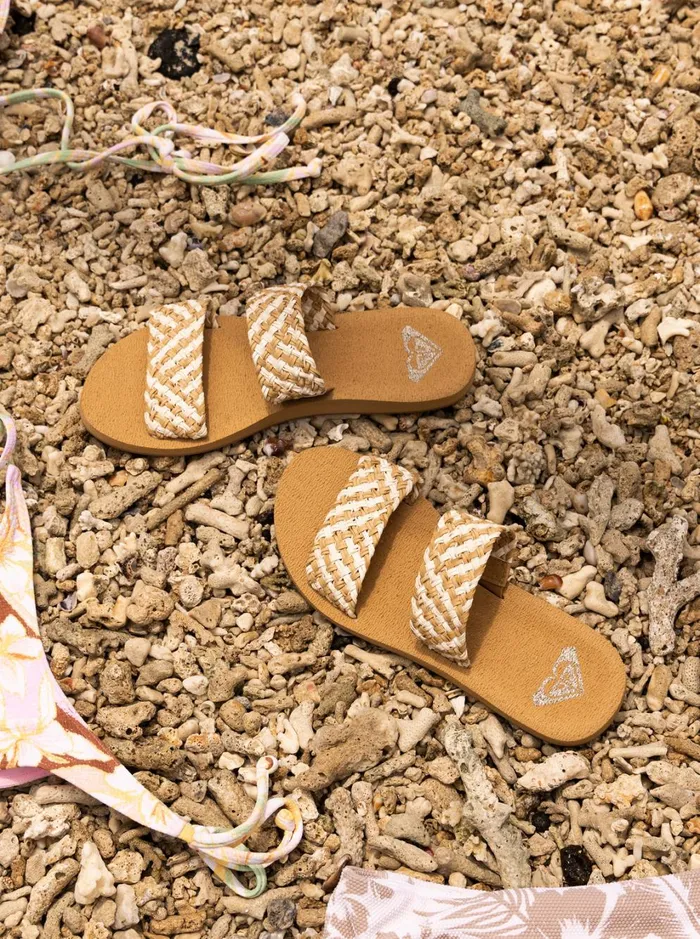 Roxy Sandals Porto Slide Slider Sandals Natural 8211 Women