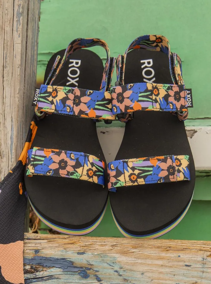 Roxy Sandals Roxy Cage Sandals Blackblue 8211 Women