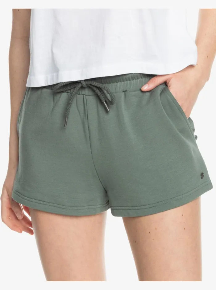 Roxy Shorts Check Out A Lounge Sweat Shorts Agave Green 8211 Women
