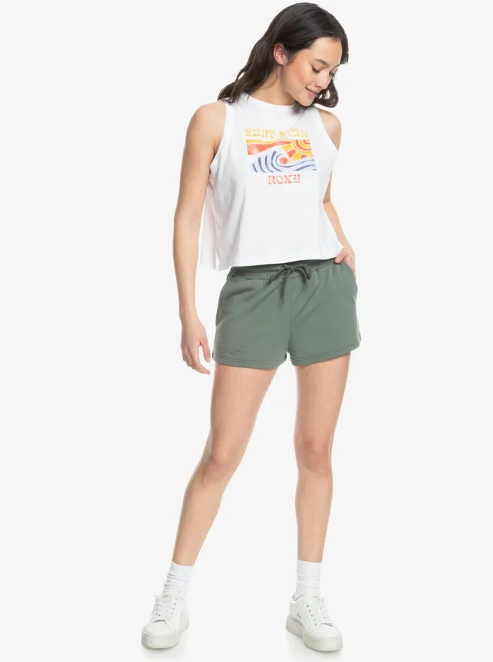 Roxy Shorts Check Out A Lounge Sweat Shorts Agave Green 8211 Women