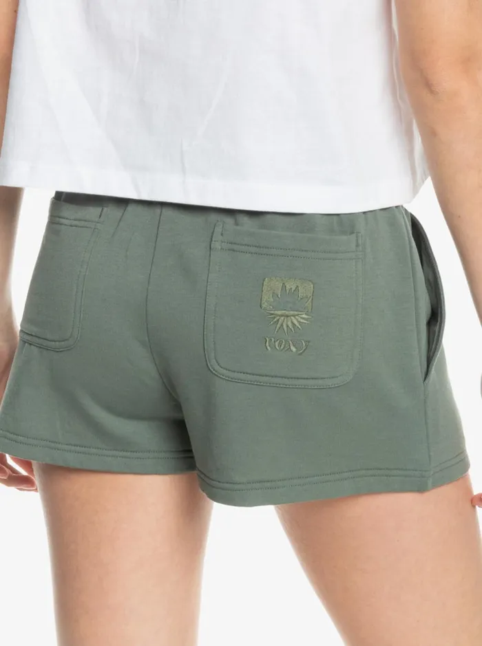 Roxy Shorts Check Out A Lounge Sweat Shorts Agave Green 8211 Women