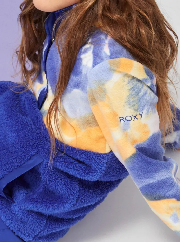 Roxy Snow Jackets Girl039s 416 Alabama Technical Fleece Bright White Pansy Pansy Rg 8211 Women