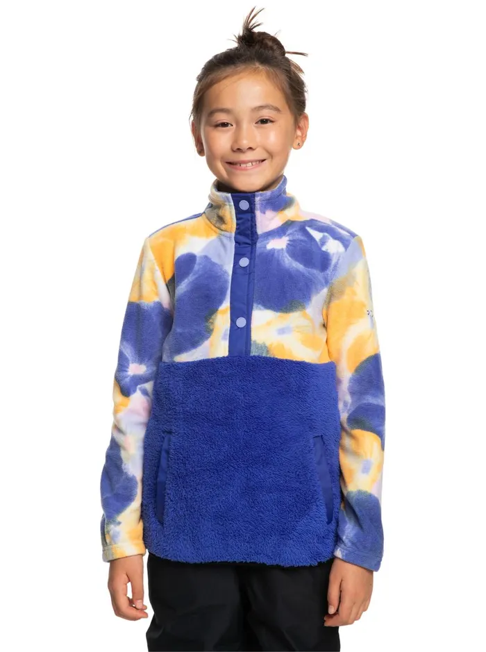 Roxy Snow Jackets Girl039s 416 Alabama Technical Fleece Bright White Pansy Pansy Rg 8211 Women