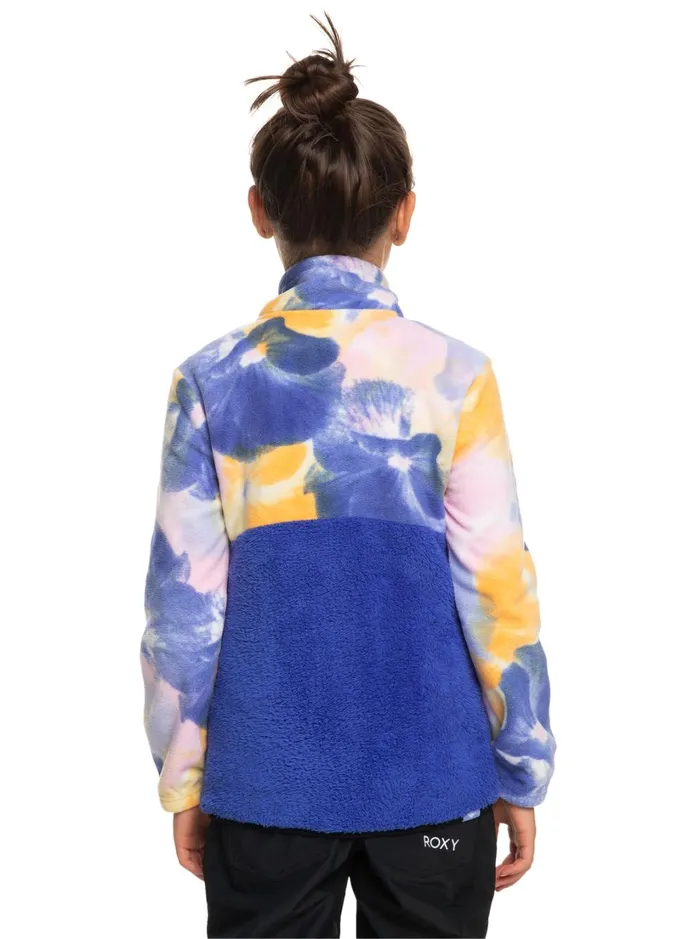 Roxy Snow Jackets Girl039s 416 Alabama Technical Fleece Bright White Pansy Pansy Rg 8211 Women