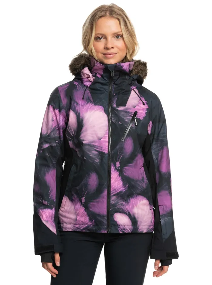 Roxy Snow Jackets Jet Ski Premium Technical Snow Jacket True Black Pansy Pansy 8211 Women