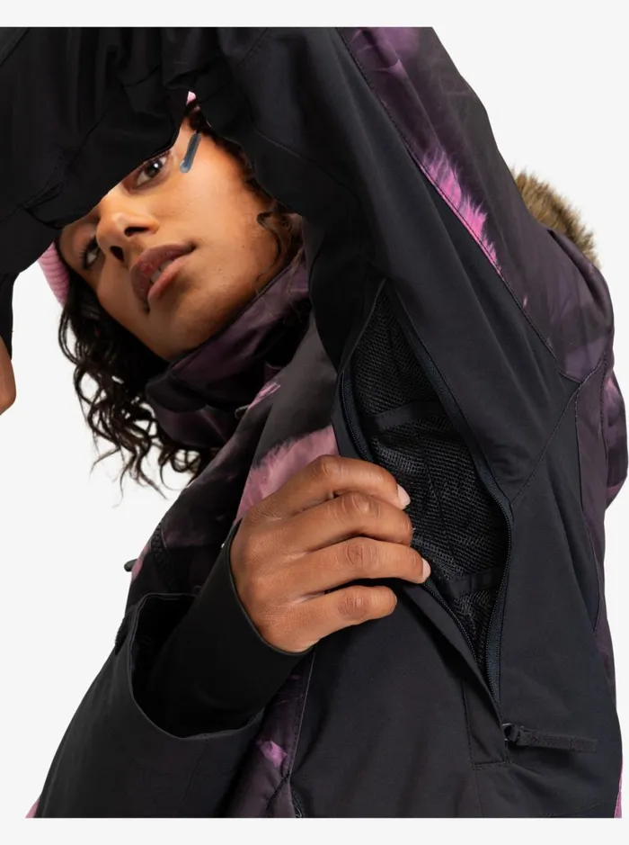 Roxy Snow Jackets Jet Ski Premium Technical Snow Jacket True Black Pansy Pansy 8211 Women