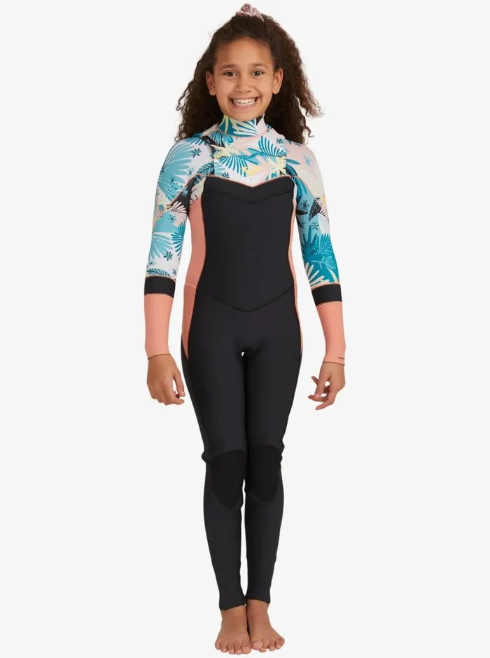 Roxy Surf 32mm Syncro 8211 Chest Zip Wetsuit For Girls Blackpale Coralbutter 8211 Women Roxy Surf 32mm Syncro 8211 Chest Zip Wetsuit For Girls Blackpale Coralbutter 8211 Women