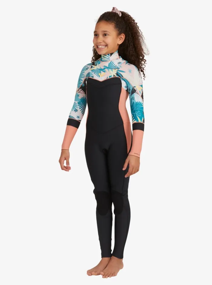 Roxy Surf 32mm Syncro 8211 Chest Zip Wetsuit For Girls Blackpale Coralbutter 8211 Women