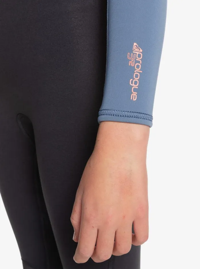 Roxy Surf Girl039s 816 32mm Prologue Back Zip Wetsuit Cloud Blkpowderdgreysunglow 8211 Women