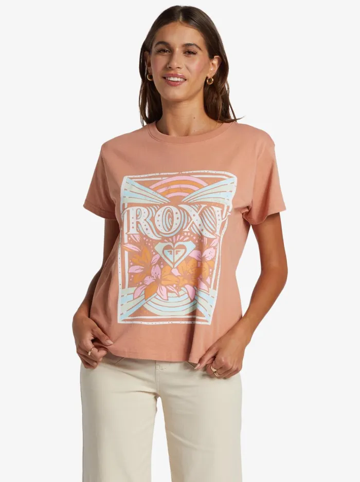 Roxy Tees and Tanks Roxy Rays Oversized TShirt Cork 8211 Women