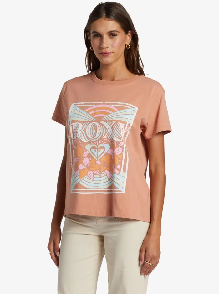 Roxy Tees and Tanks Roxy Rays Oversized TShirt Cork 8211 Women