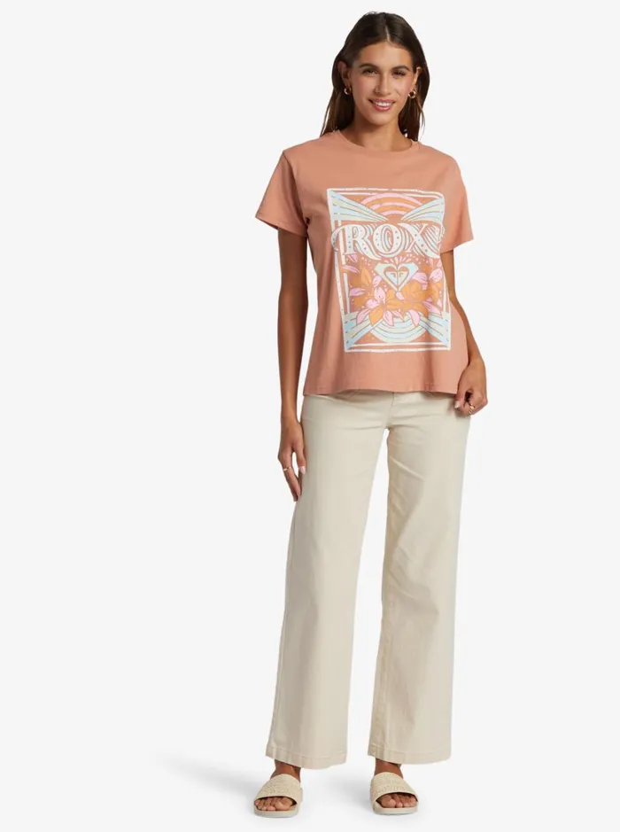 Roxy Tees and Tanks Roxy Rays Oversized TShirt Cork 8211 Women