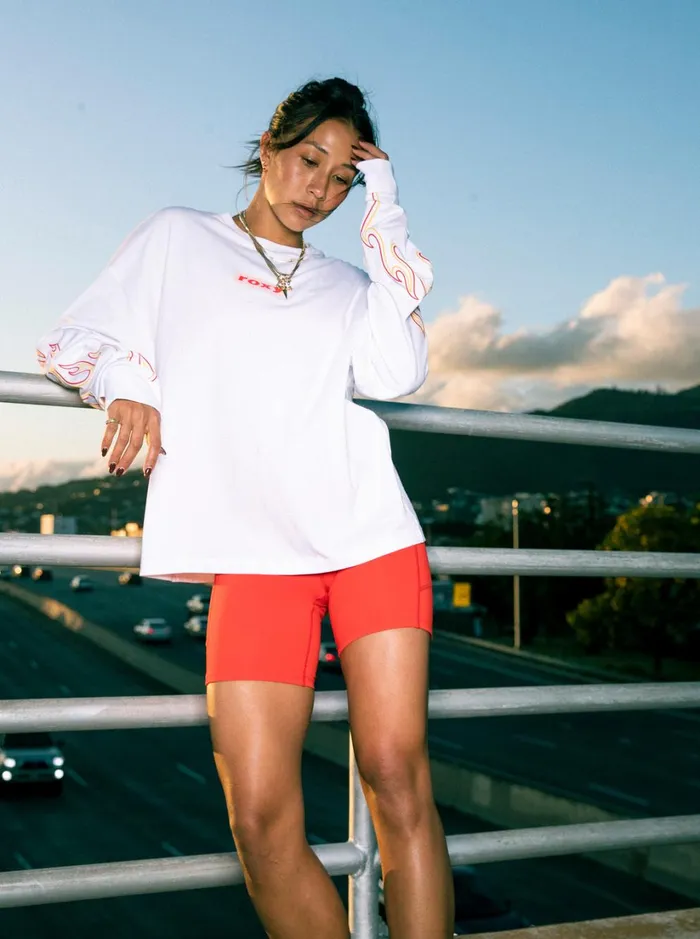 Roxy Tops Kelia 7 Long Sleeve TShirt Lucent White 8211 Women