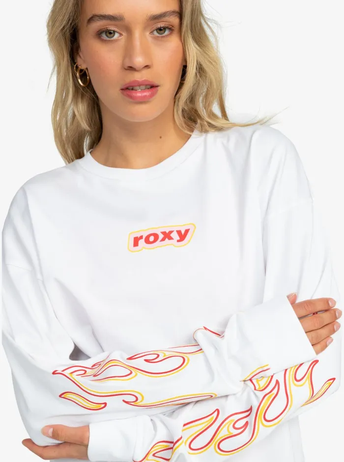 Roxy Tops Kelia 7 Long Sleeve TShirt Lucent White 8211 Women